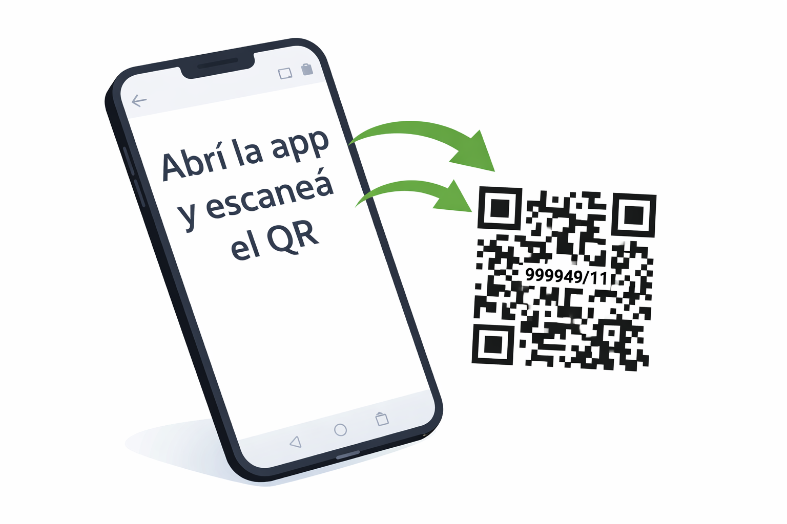 Abrí la app y escaneá el QR